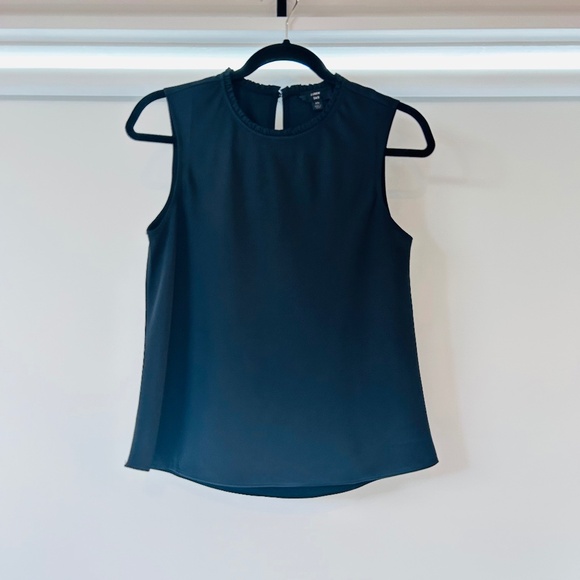 J.Crew Ruffle-neck Shell in Satin-crepe - Picture 3 of 5